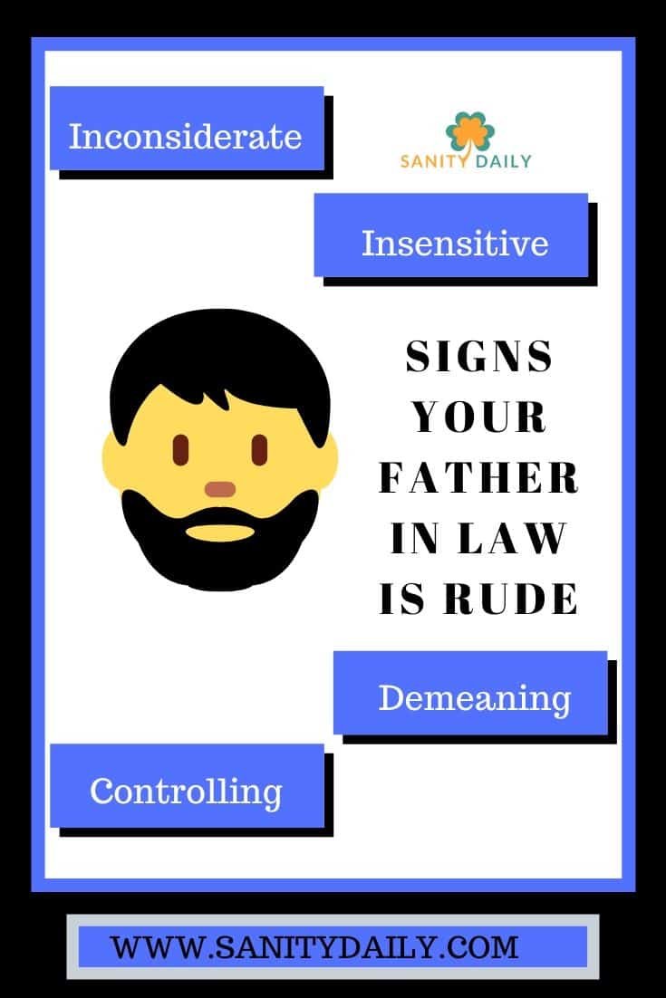 How to deal with a rude father in law