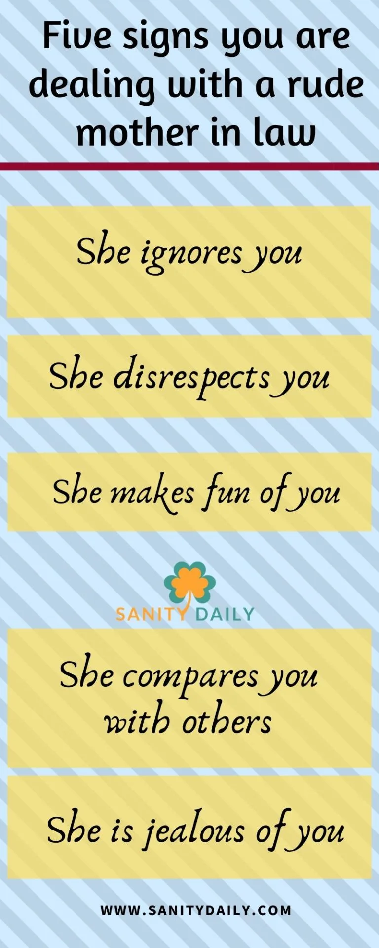How to deal with a rude mother in law