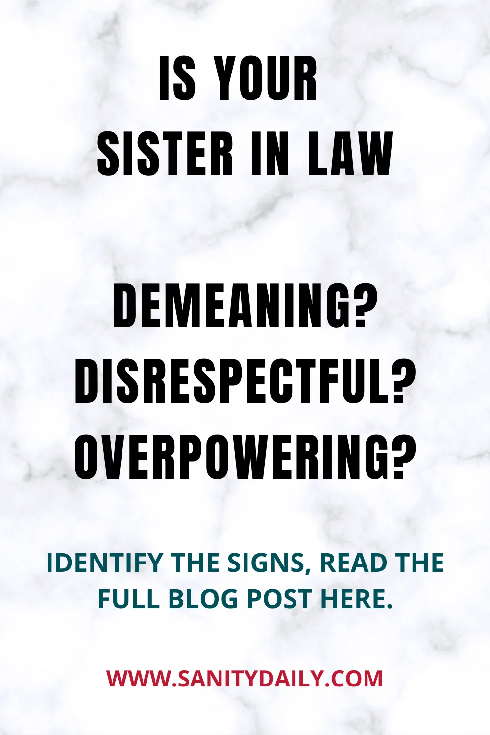 How to deal with a biased sister in law
