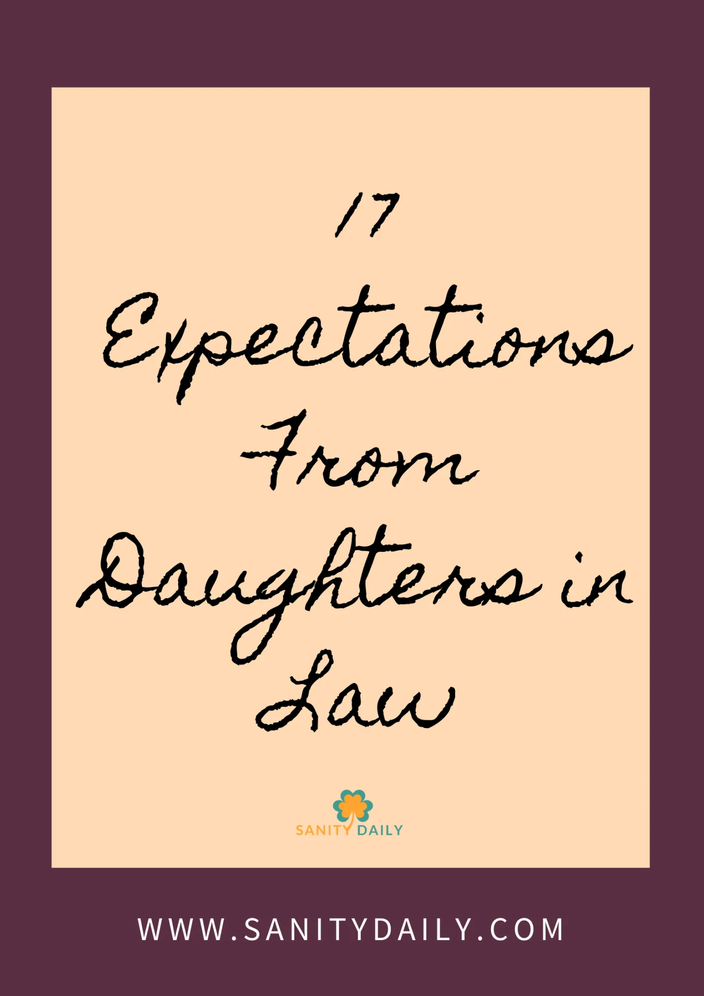 Expectations from daughters in law