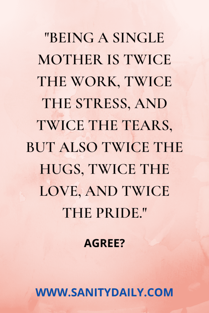 Single mother struggles